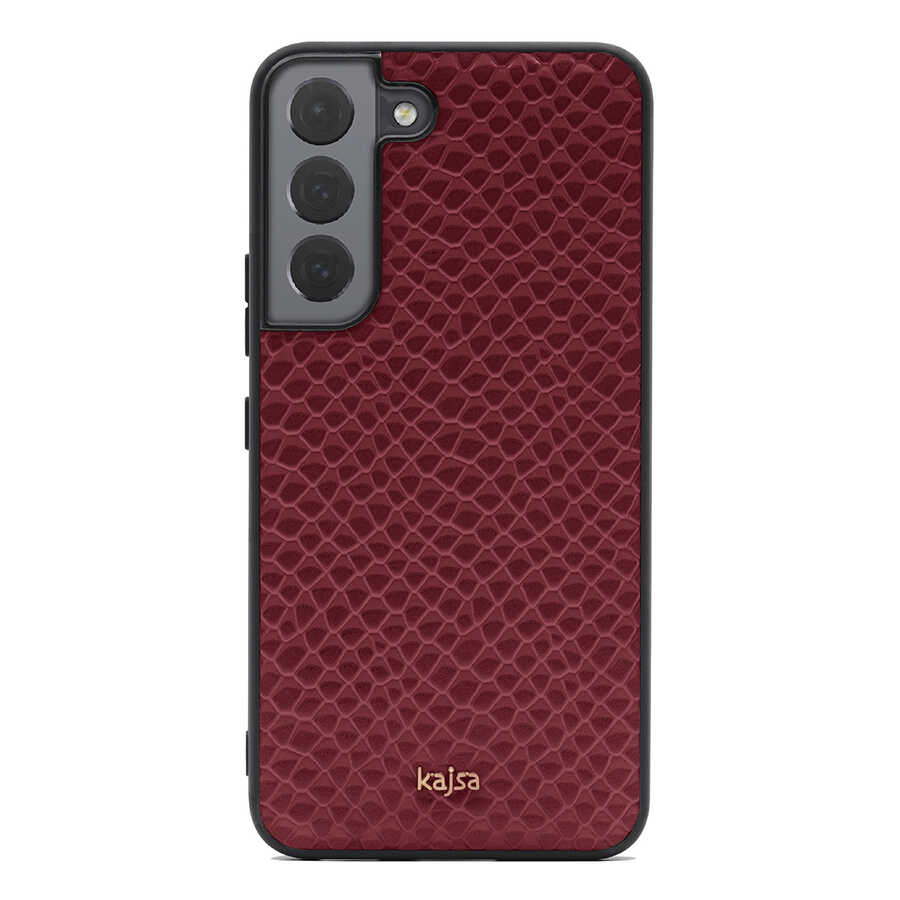 Galaxy S22 Plus Kılıf ​Kajsa Pearl Pattern Hakiki Deri Kılıf