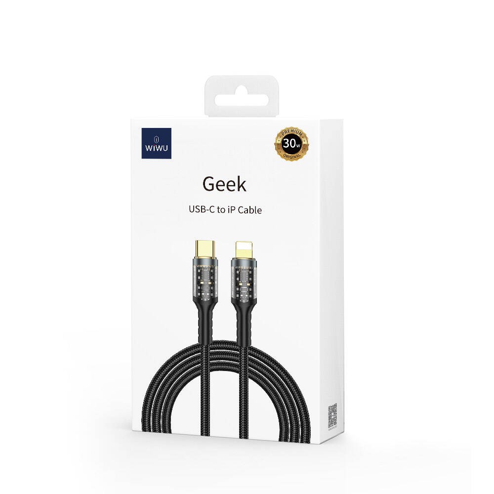 Wiwu Wi-C016 Geek Serisi Type-C to Lightning PD Data Kablo 30W 1.2 metre