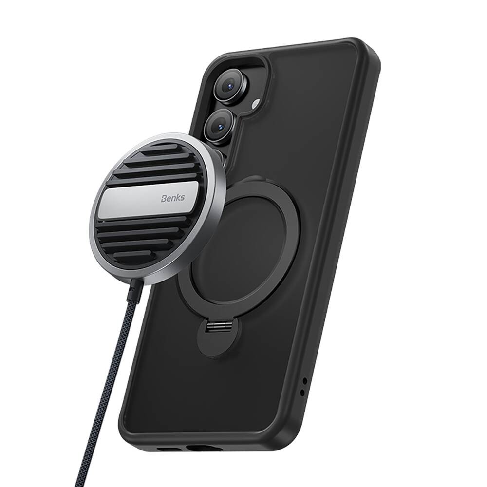 Galaxy S25 Plus Kılıf M-safe Şarj Özellikli Benks Standlı Mist Protective Kapak
