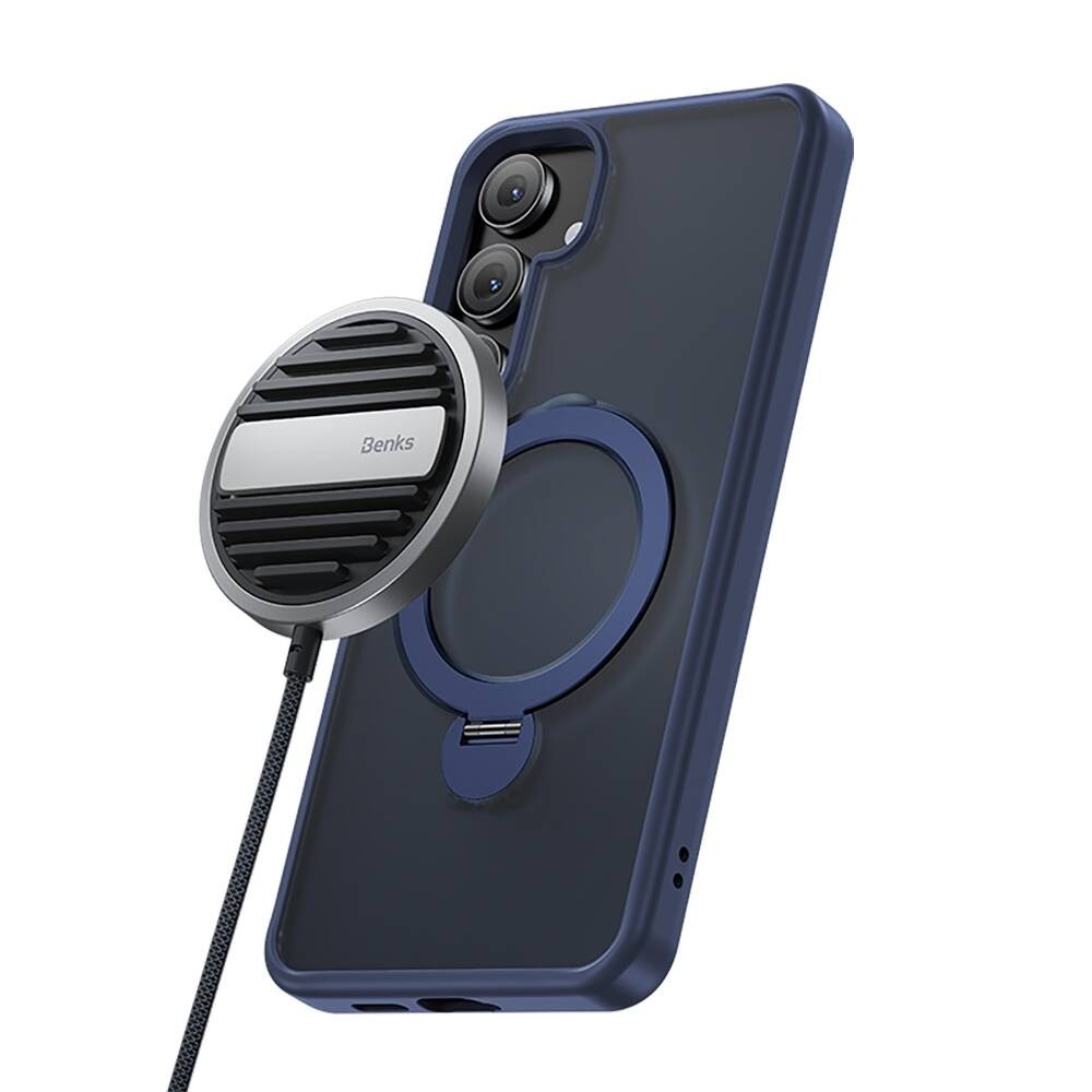 Galaxy S25 Kılıf M-safe Şarj Özellikli Benks Standlı Mist Protective Kapak