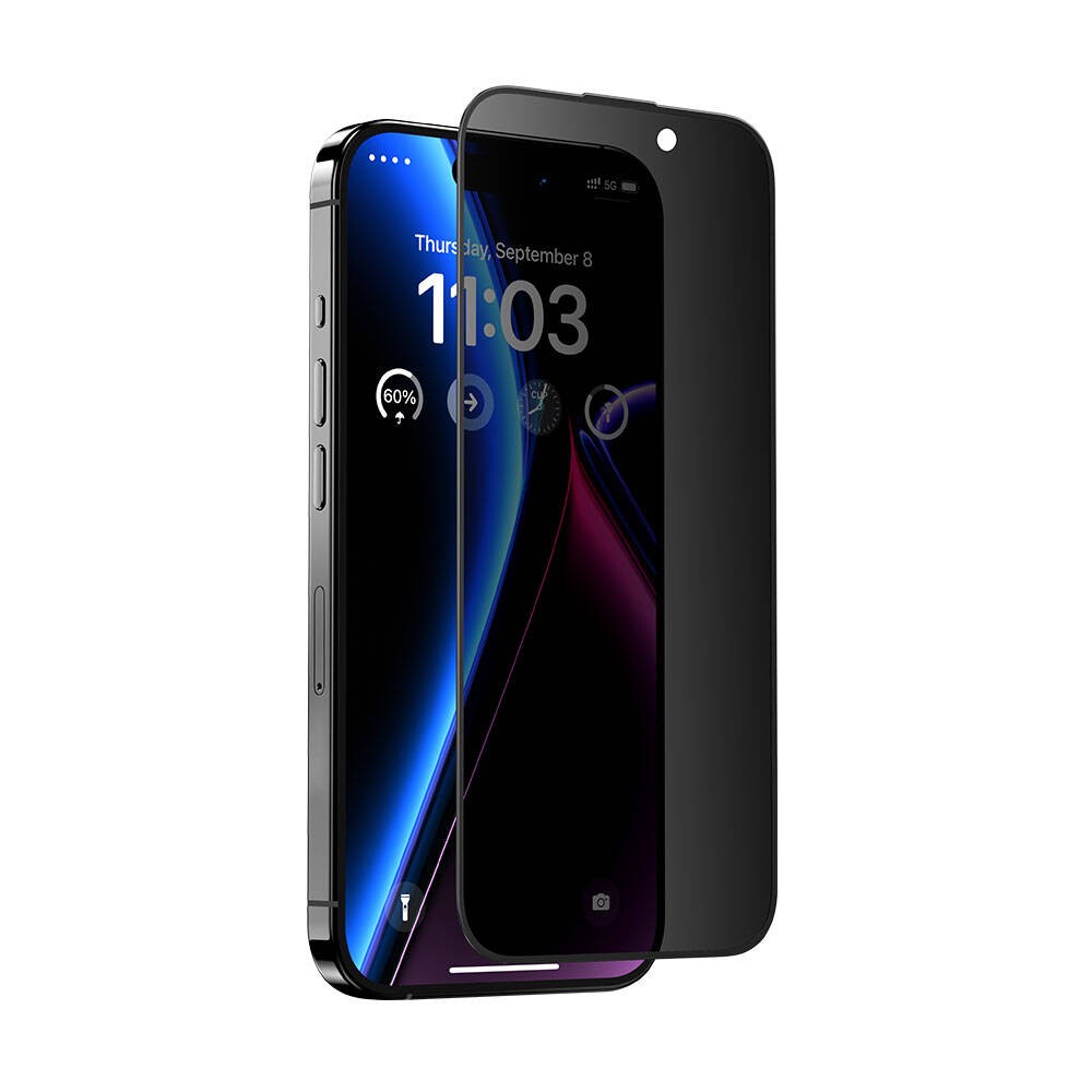 iPhone 15 Pro Benks V Pro Ultra Shield Privacy 0.3mm Ekran Koruyucu + Kolay Uygulama Aparatlı