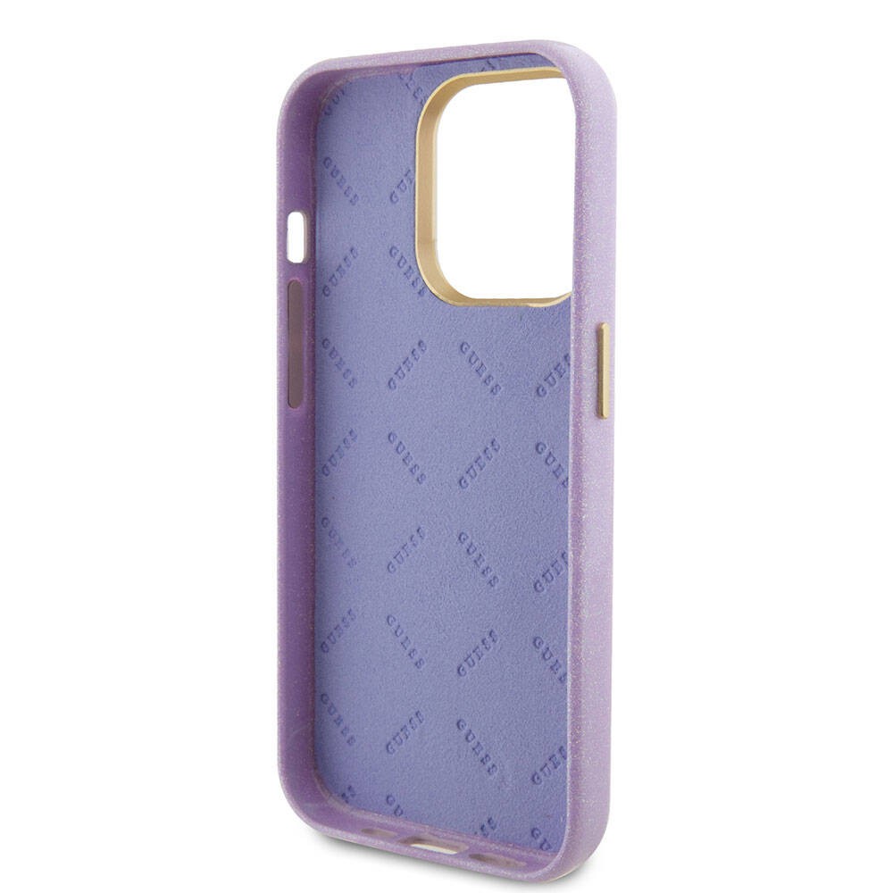 iPhone 15 Pro Max Kılıf Guess Orjinal Lisanslı Yazı Logolu Glitter Glossy Script Kılıf