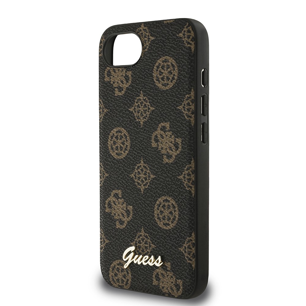 Apple iPhone 16E Kılıf Guess Orjinal Lisanslı M-safe Şarj Özellikli Yazı Logolu Peony Kapak