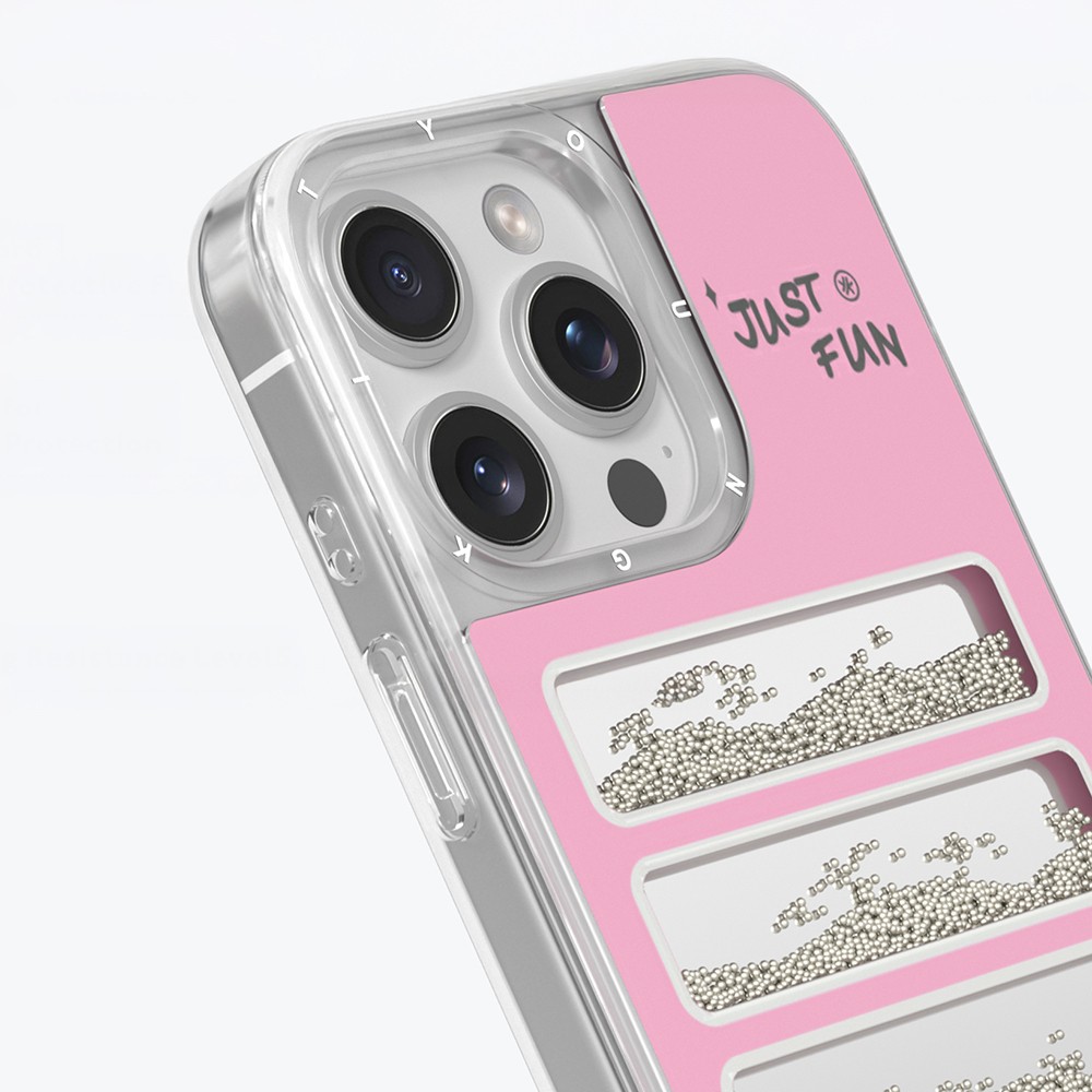 Apple iPhone 16 Pro Kılıf Aynalı ve Boncuklu Tasarım Youngkit Jump Serisi Kapak