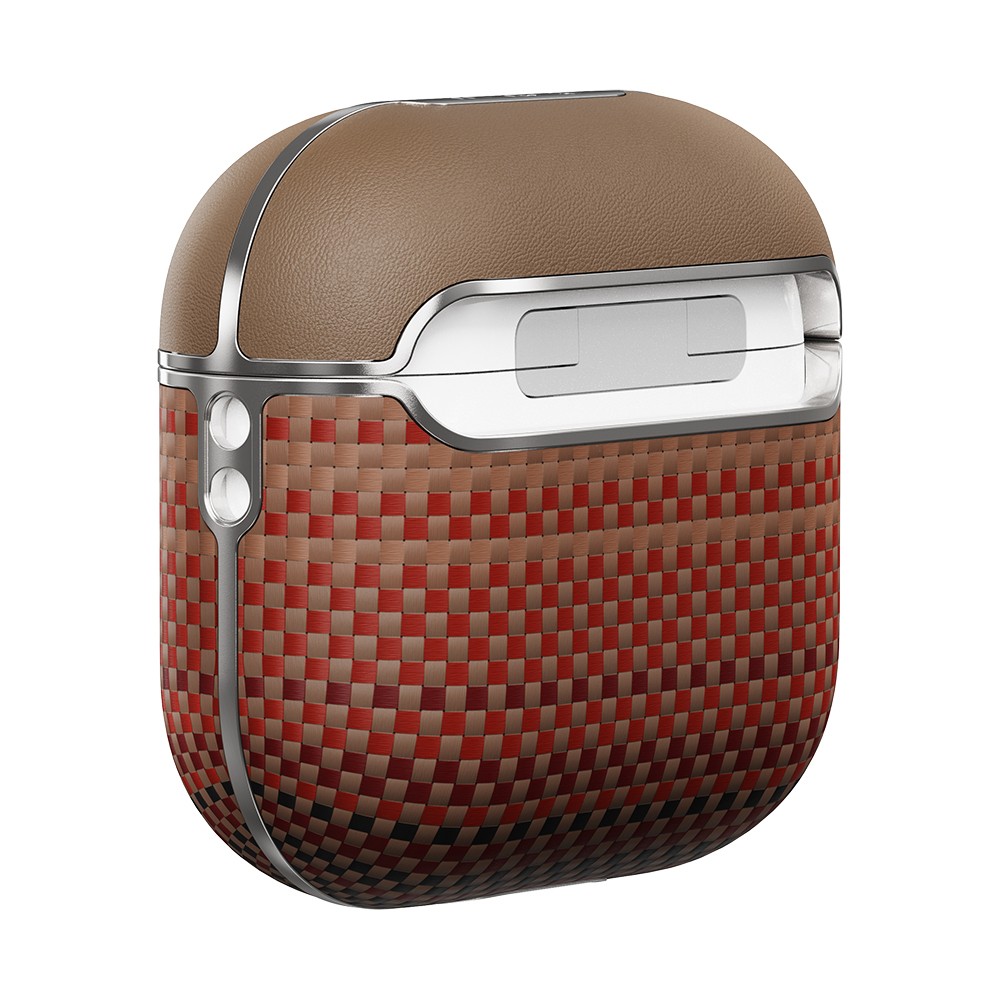 Apple Airpods 4 Kılıf Aramid Fiber Pitaka Tactile Woven Sunset-Moonrise Serisi Sunset Kapak