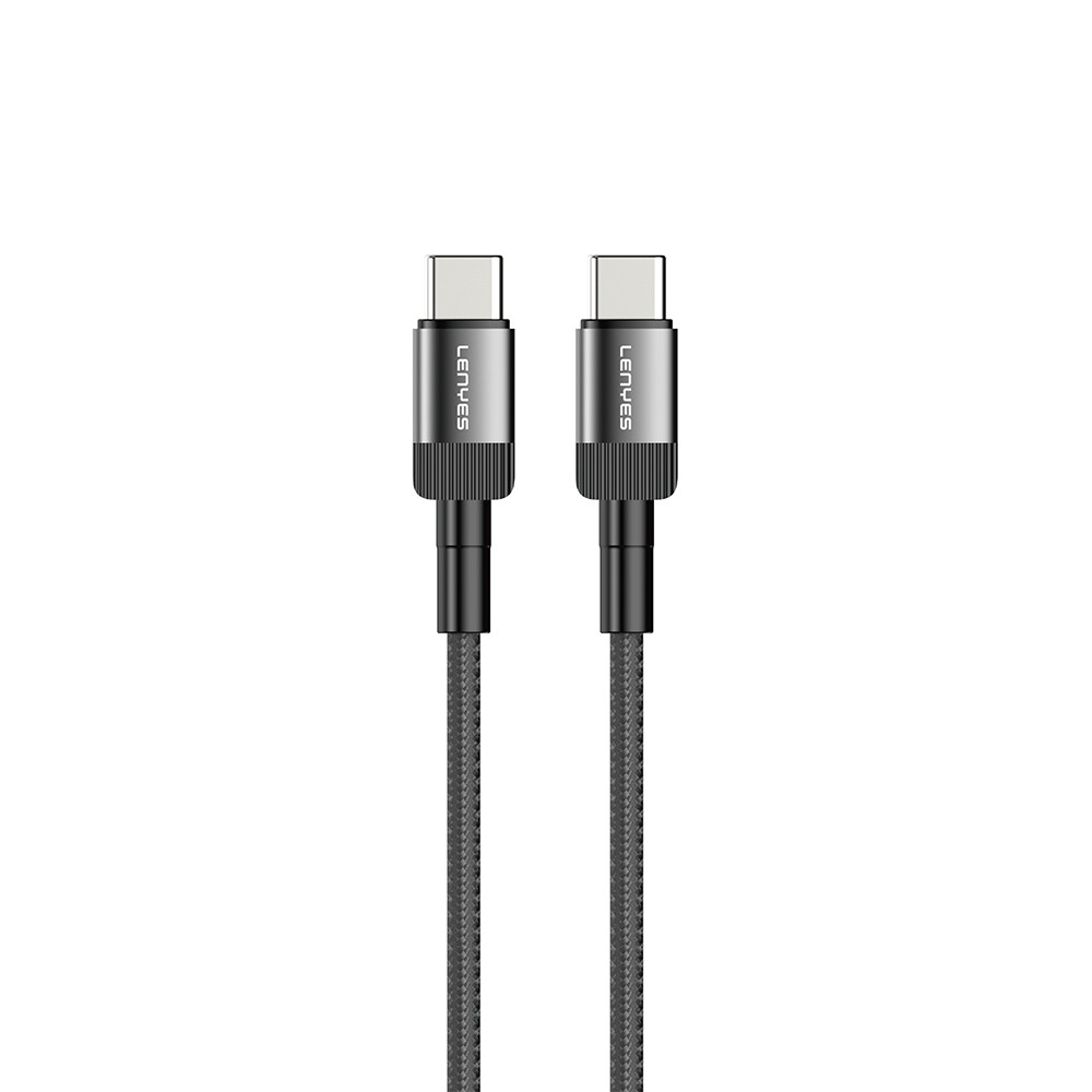 Lenyes LC546 Type-C to Type-C Örgü Tasarımlı Hızlı Şarj Özellikli Data ve Şarj Kablosu 60W 1M
