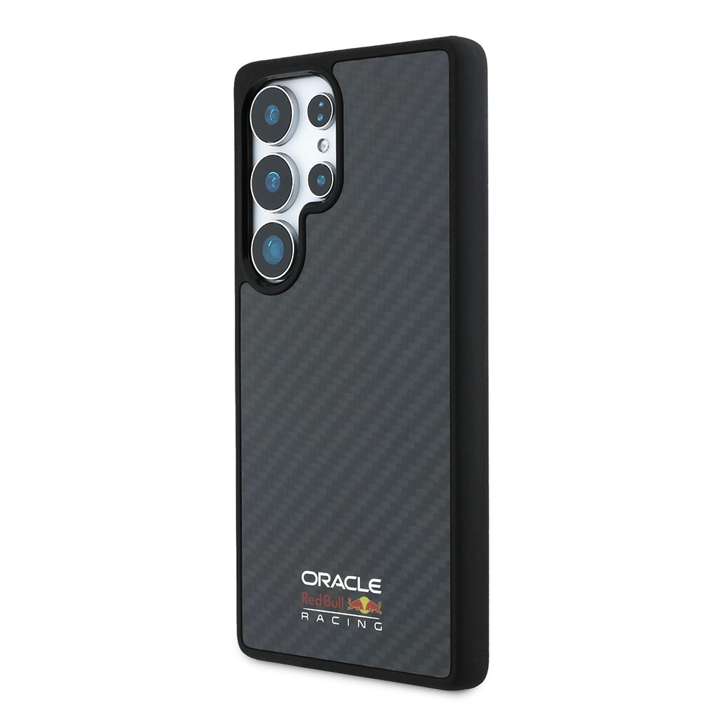 Galaxy S25 Ultra Kılıf Redbull Orjinal Lisanslı Magsafe Şarj Özellikli Karbon Fiber Tasarımlı Parlayan Logolu Kapak