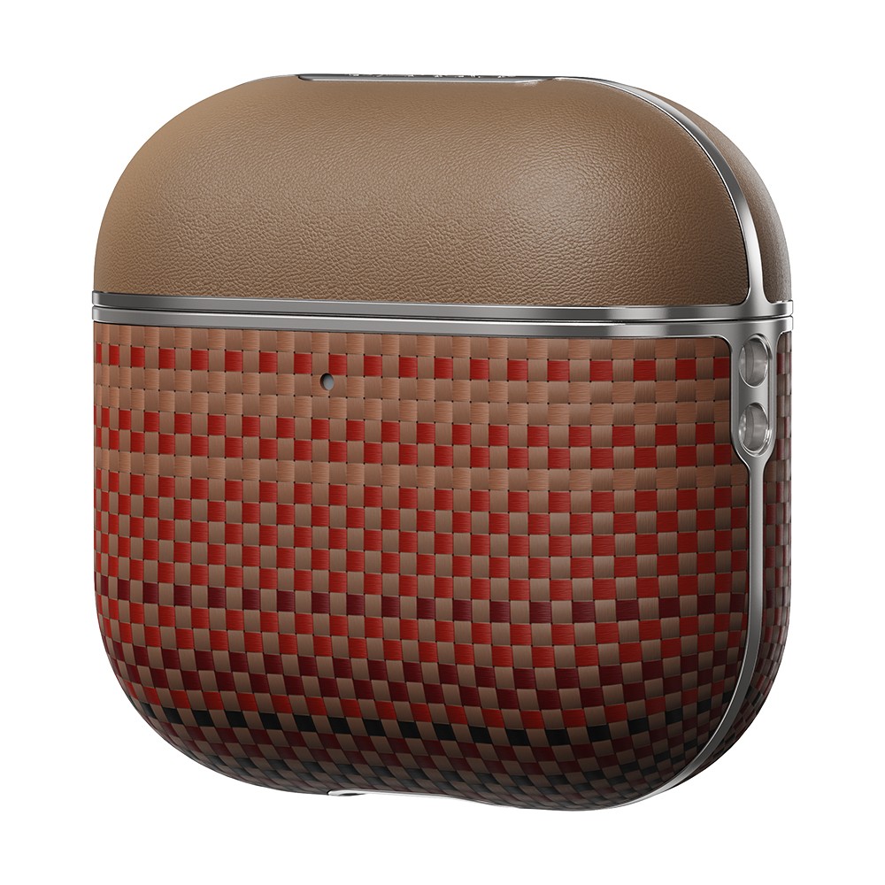 Apple Airpods Pro 2 Kılıf Aramid Fiber Pitaka Tactile Woven Sunset-Moonrise Serisi Sunset Kapak