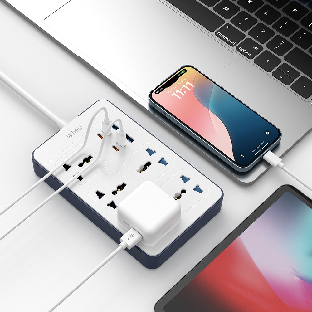 Wiwu Wi-S006 20W GaN Tech Power Strip 11 in 1 Çoklu Priz