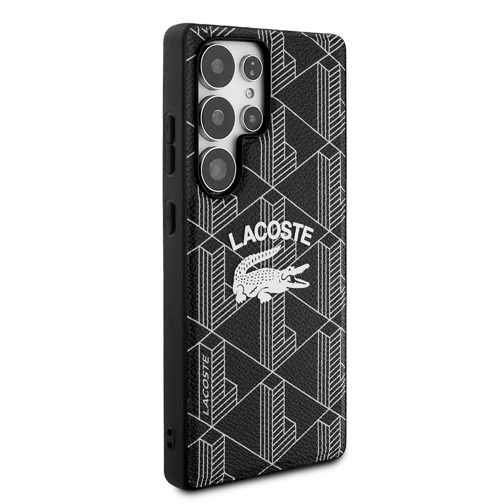 Galaxy S25 Ultra Kılıf Lacoste Orjinal Lisanslı Magsafe Şarj Özellikli Mono Vintage Logo Kapak