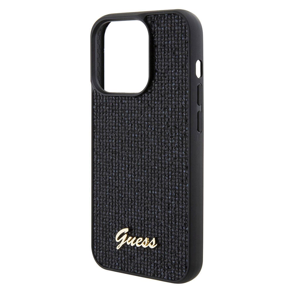 iPhone 15 Pro Kılıf Guess Orjinal Lisanslı Yazı Logolu Disco Script Metal Kılıf