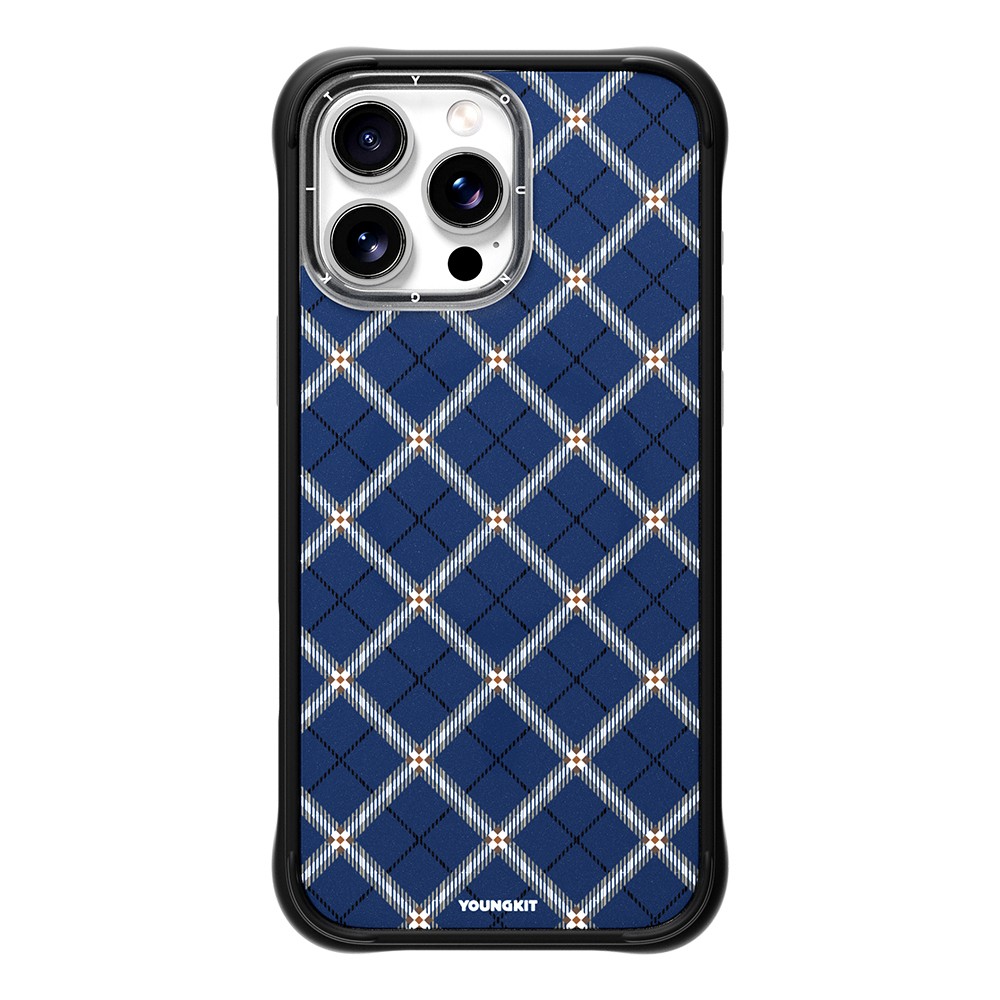 Apple iPhone 16 Pro Max Kılıf M-safe Şarj Özellikli Youngkit Argyle Serisi Kapak