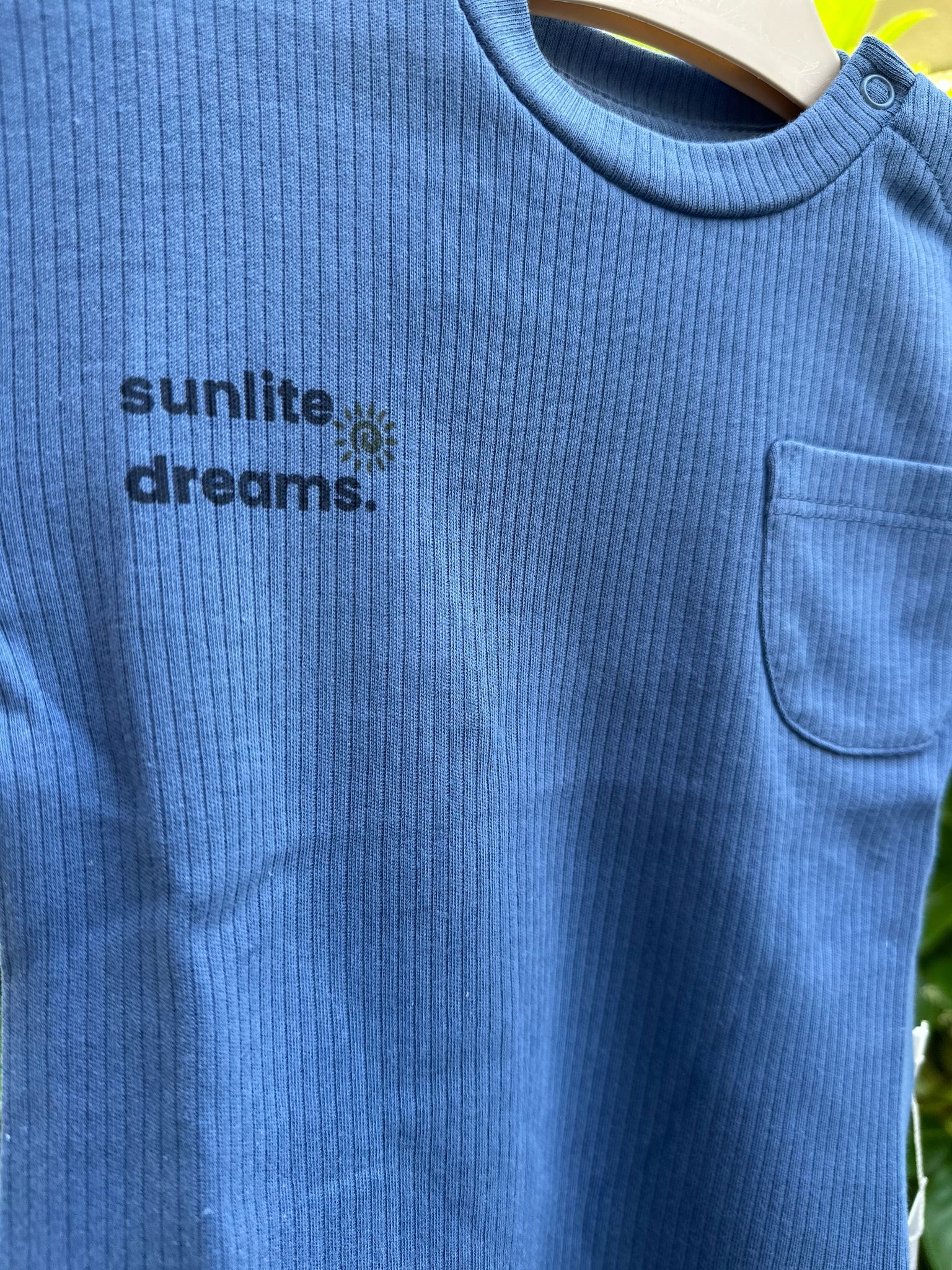 Sunlite Dreams. Lacivert Şort T-shirt İkili Takım %100 Pamuk Erkek