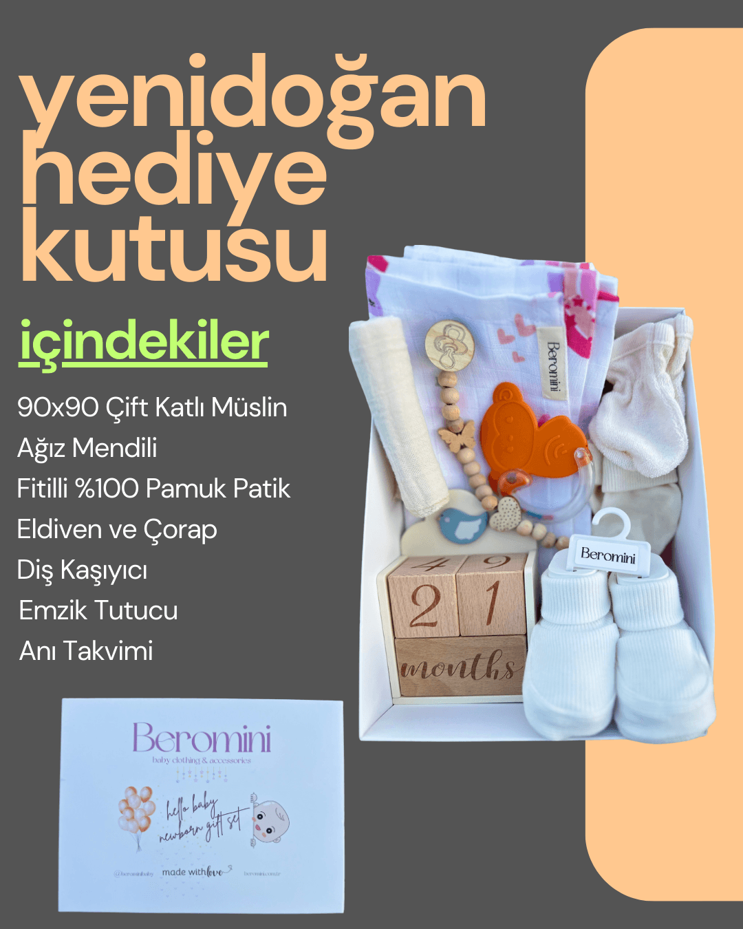 Beromini Yenidoğan Hediye Kutusu ( Kendin Tasarla! )