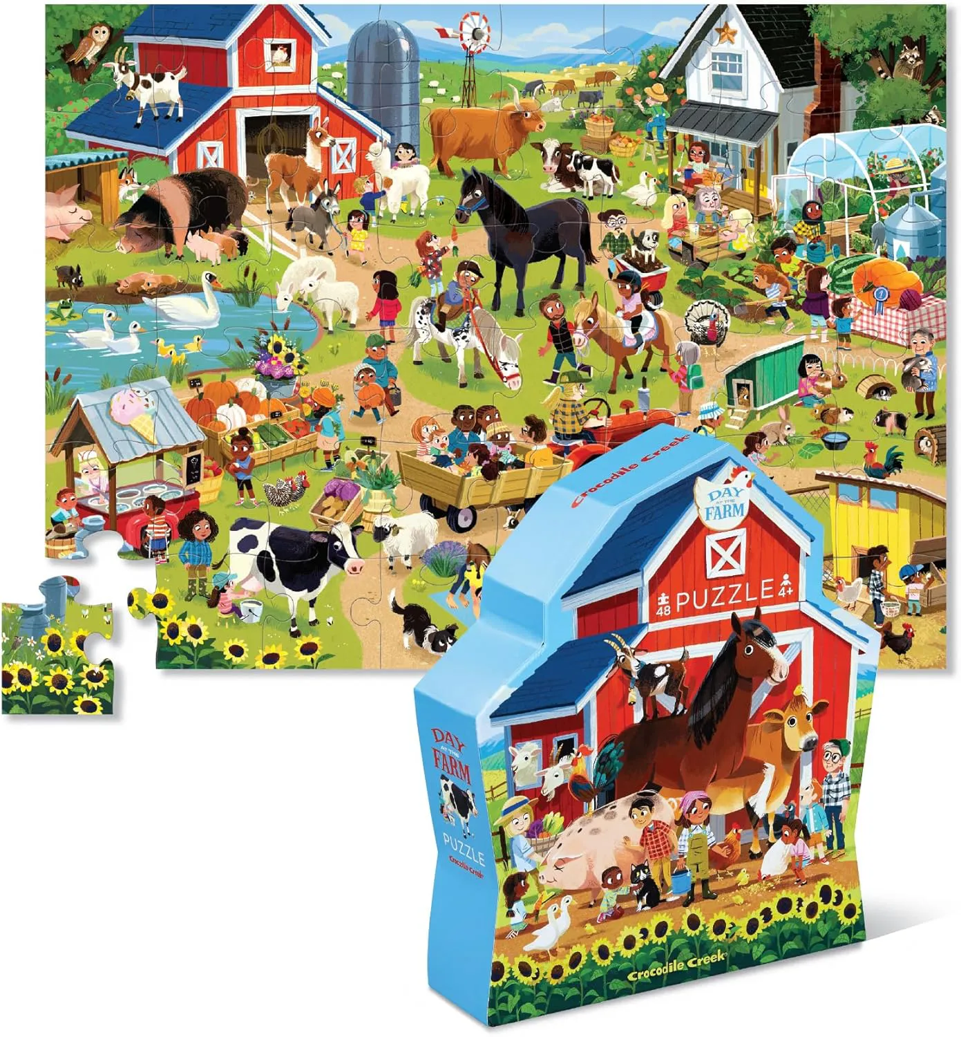 Crocodile Creek - Dekoratif Puzzle - 48 Parça - Çiftlik