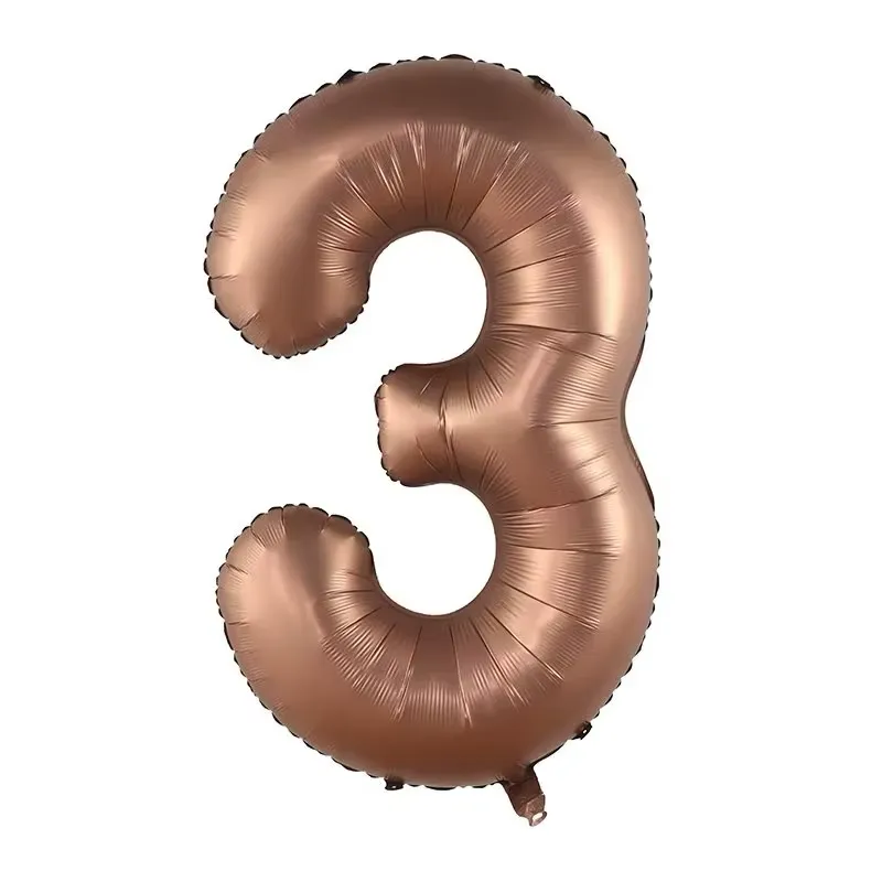 Forpus Kids - Kahverengi 3 Rakam Balonu 100 cm (40”)
