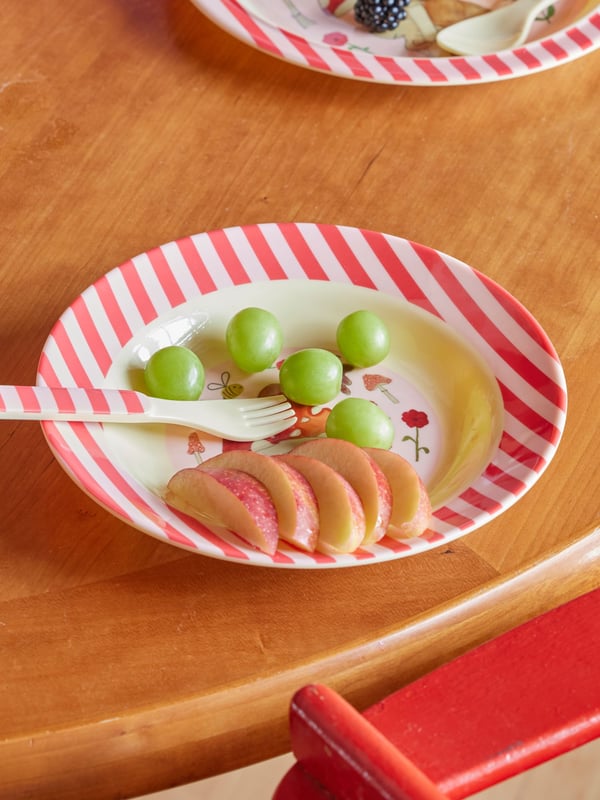 Rice - Melamin Çocuk Çukur Tabak - Pembe Mutlu Orman