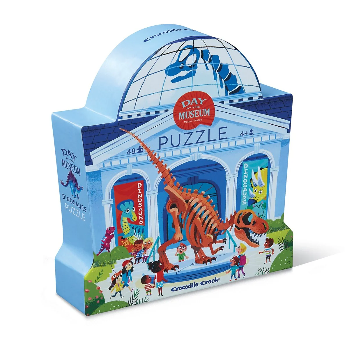 Crocodile Creek - Dekoratif Puzzle - 48 Parça - Müzede Bir Gün Dinozor