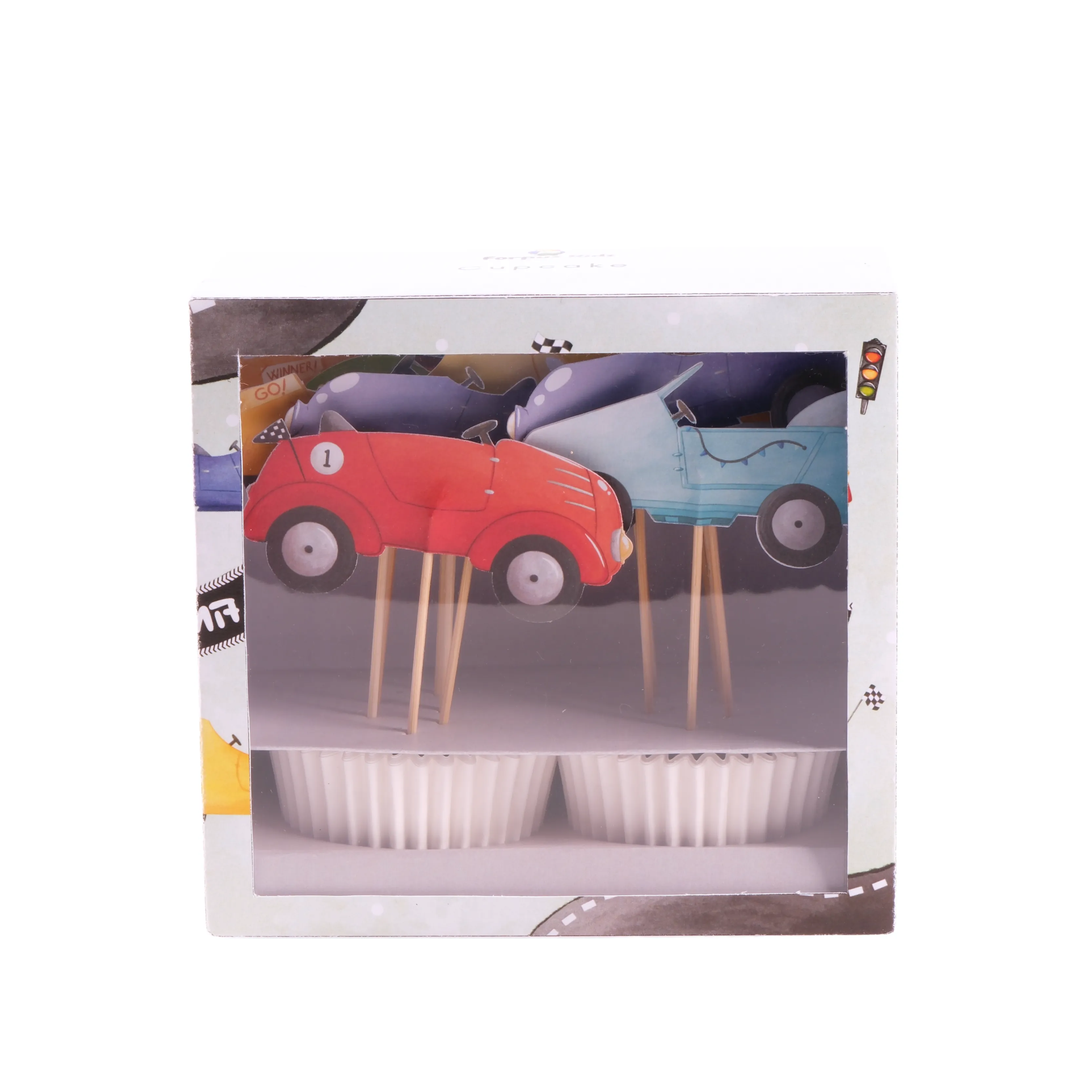 Arabalar Cupcake Seti - Cars Cupcake Kit - 12'li