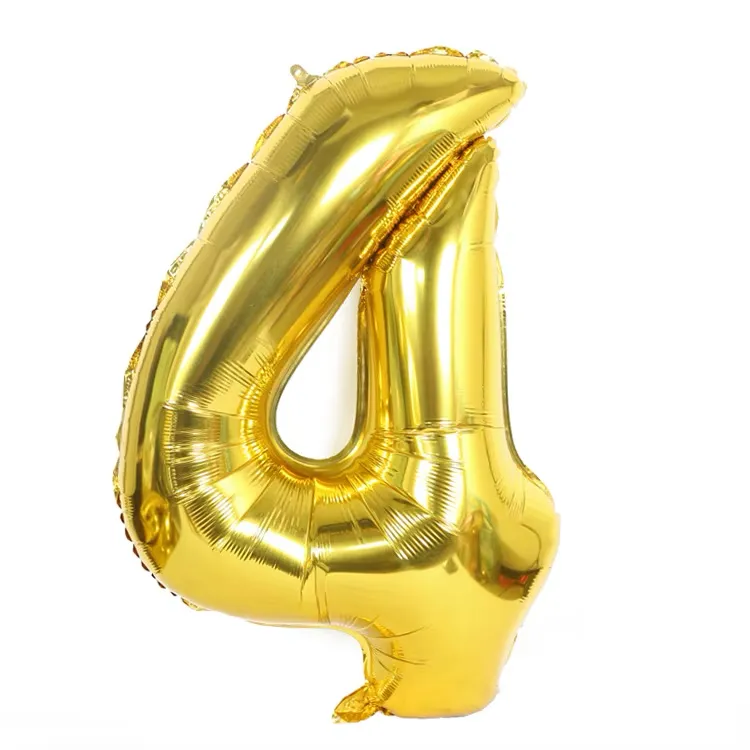 Forpus Kids - Altın 4 Rakam Balonu 100 cm (40”)