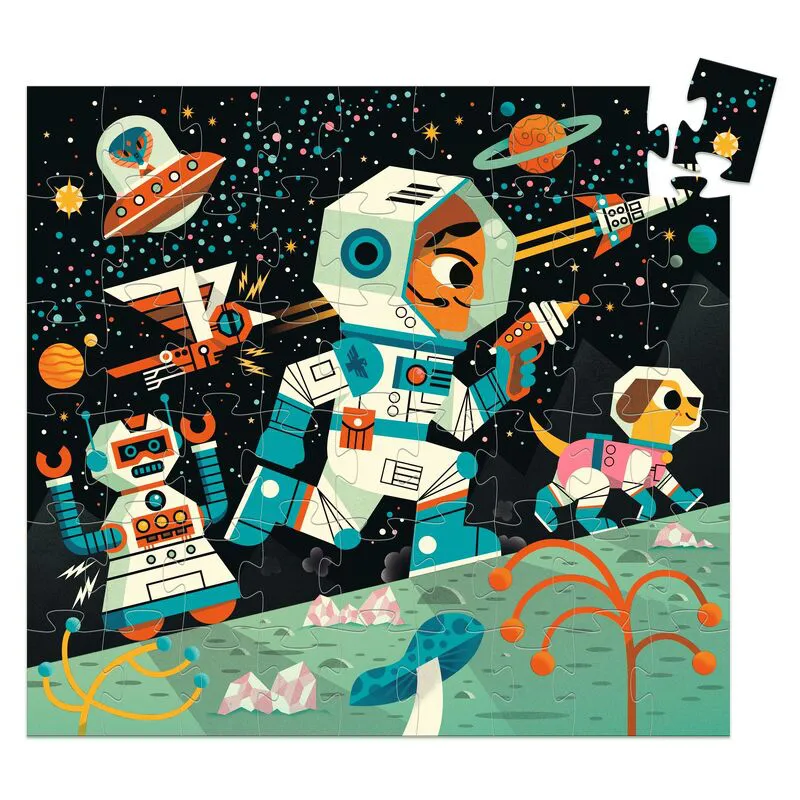 Djeco - Dekoratif Puzzle - 54 Parça - Space Station