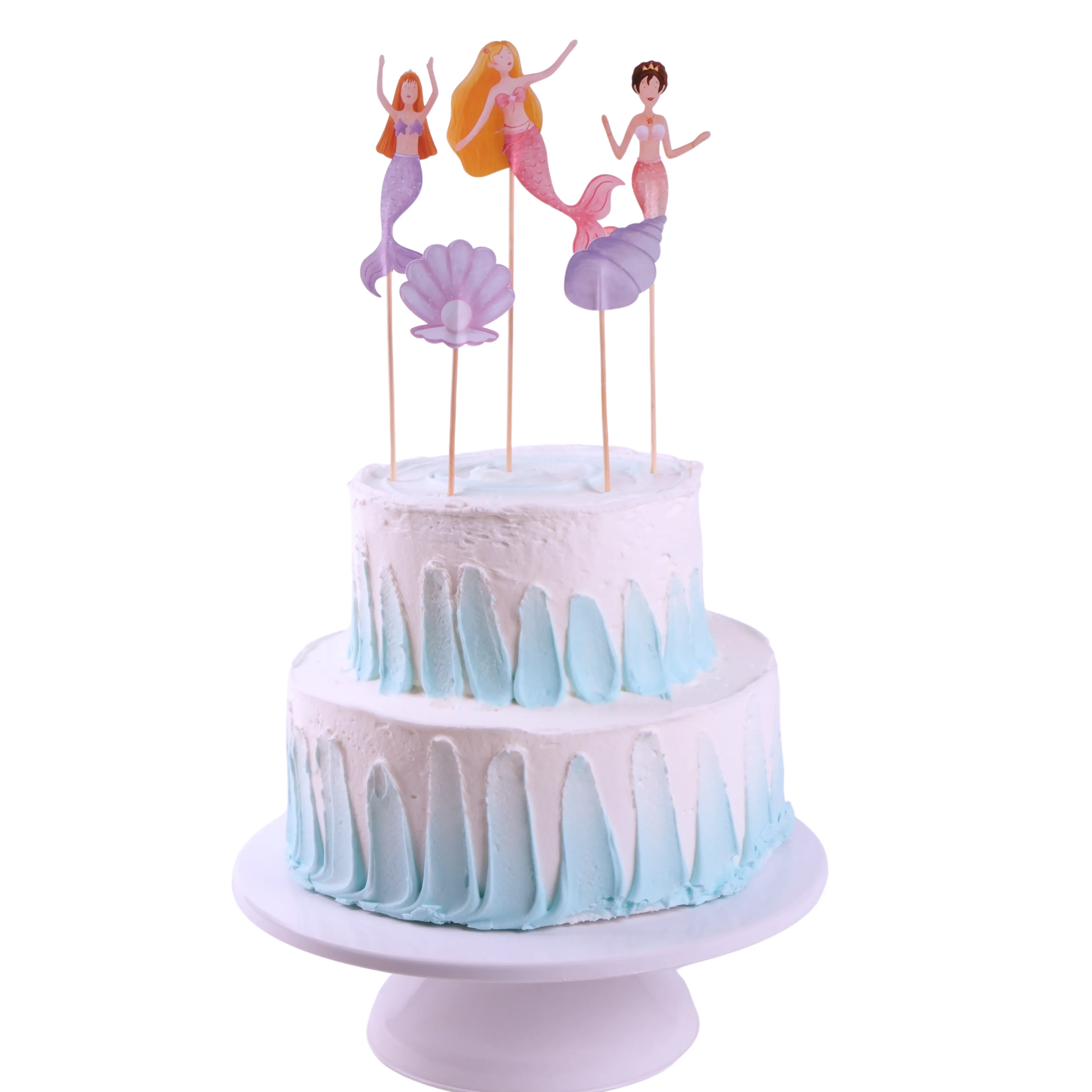 Deniz Kızı Pasta Süsü İstiridye ve Deniz Kabuğu - Mermaid Cake Topper Oysters and Shells