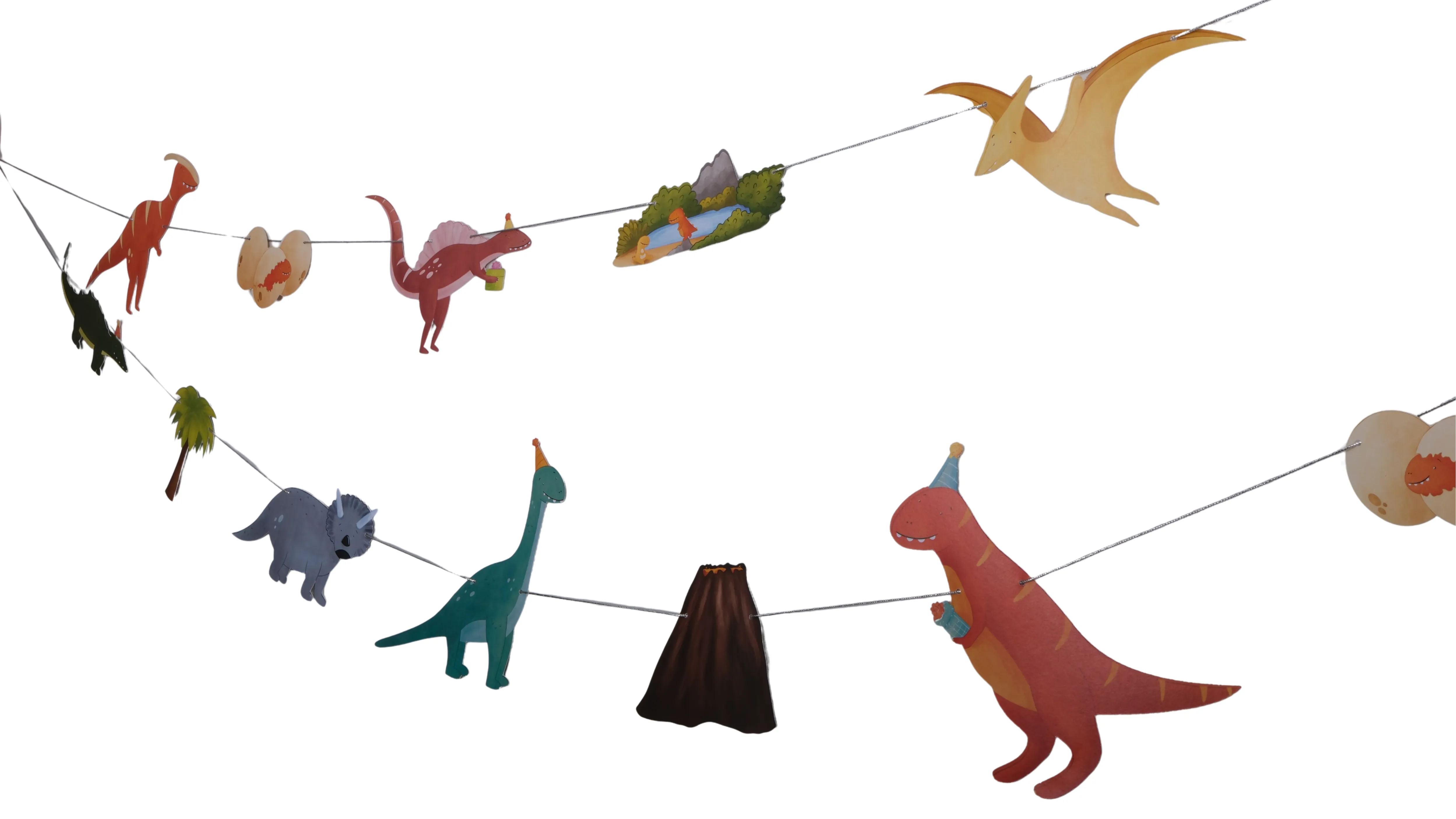 Dinozor Asılan Süs - Dinosaur Garland