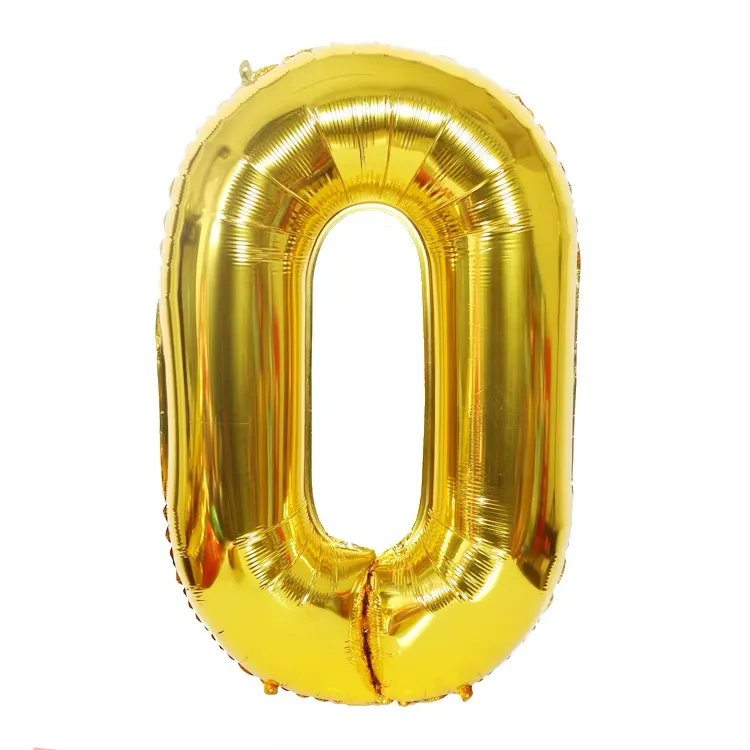 Forpus Kids - Altın 0 Rakam Balonu 100 cm (40”)