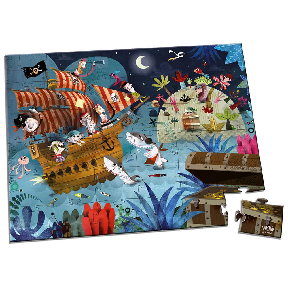 Janod - 36 Parça Çantalı Puzzle - Hazine Avı
