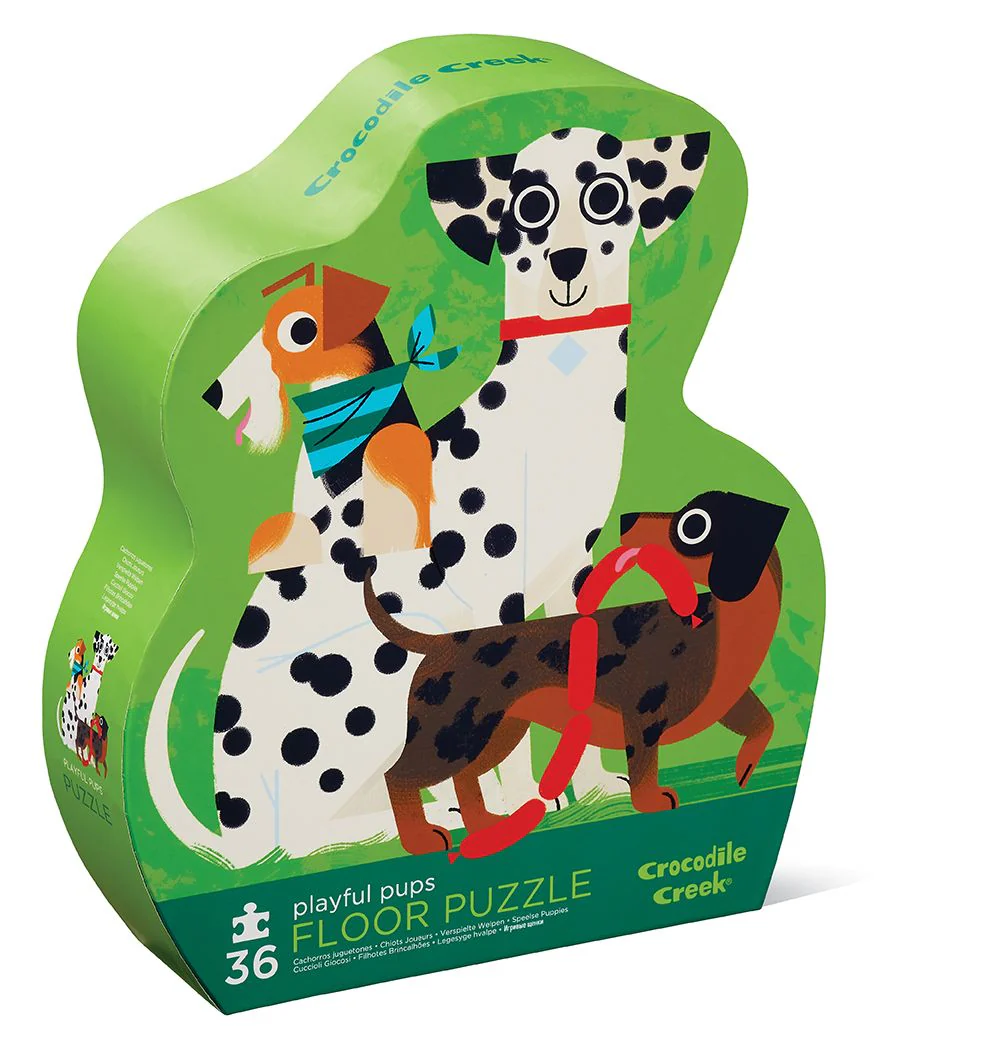 Crocodile Creek - Dekoratif Puzzle - 36 Parça - Eğlenceli Yavru Köpekler