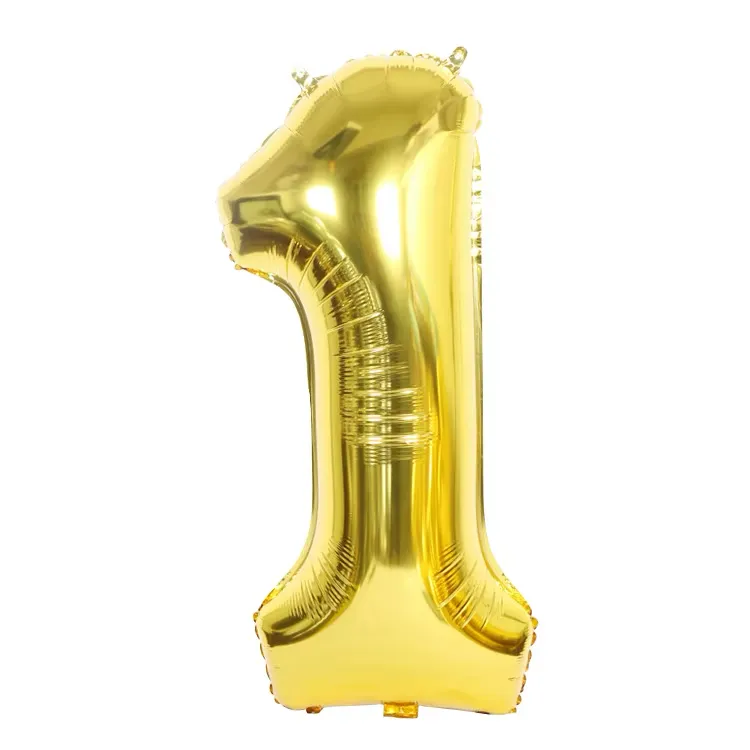 Forpus Kids - Altın 1 Rakam Balonu 100 cm (40”)