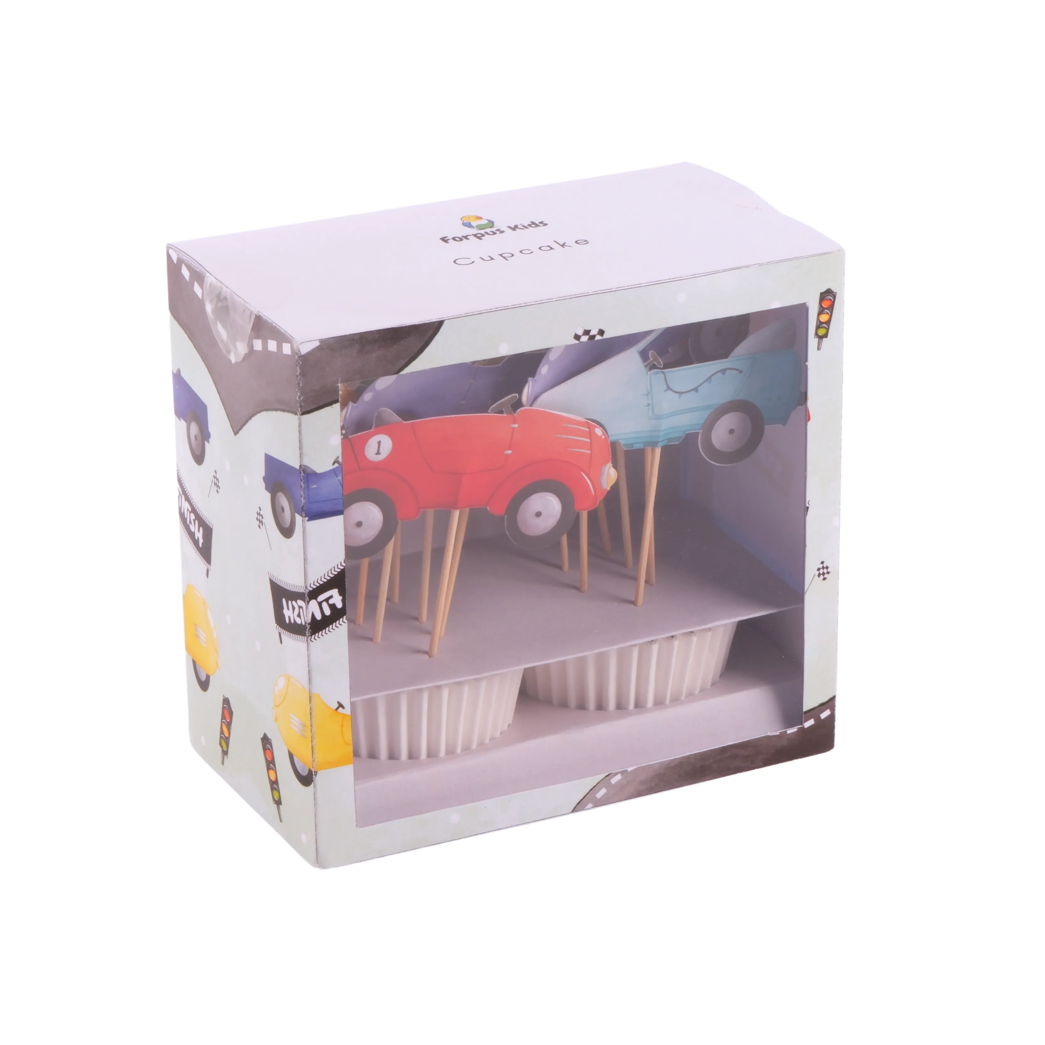 Arabalar Cupcake Seti - Cars Cupcake Kit - 12'li