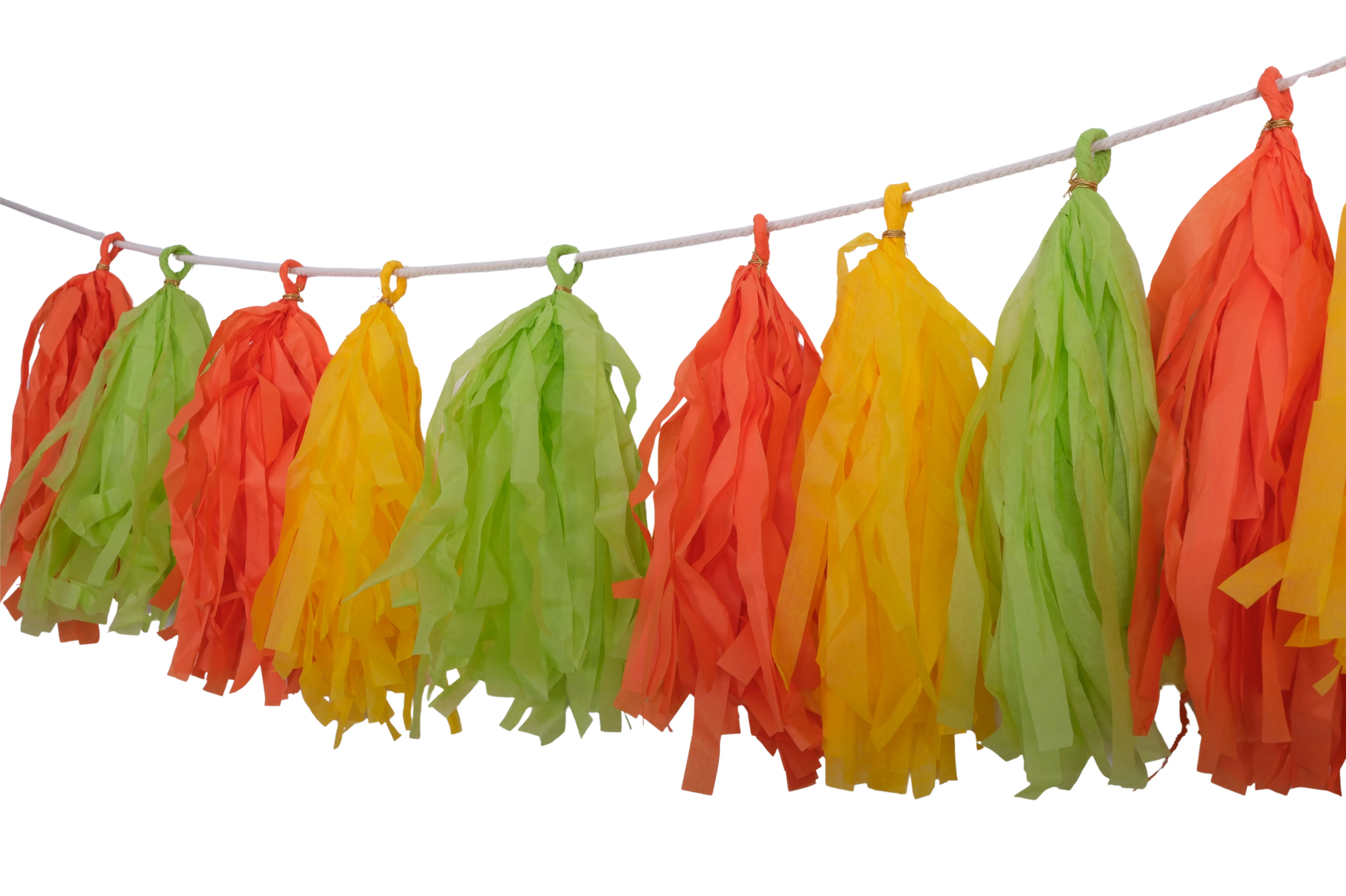 Turuncu Püsküllü Asılan Süs - Orange Tassel Garland