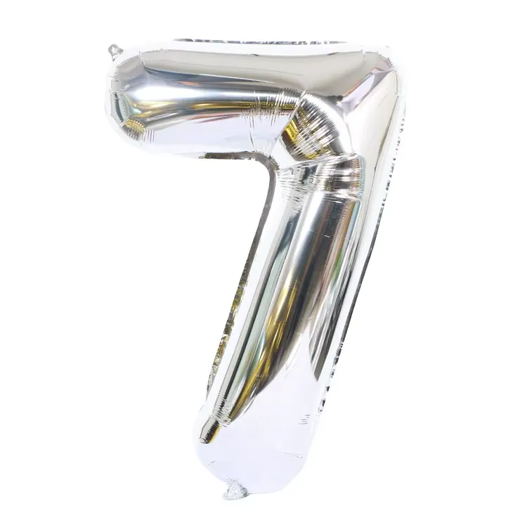 Forpus Kids - Gümüş 7 Rakam Balonu 100 cm (40”)