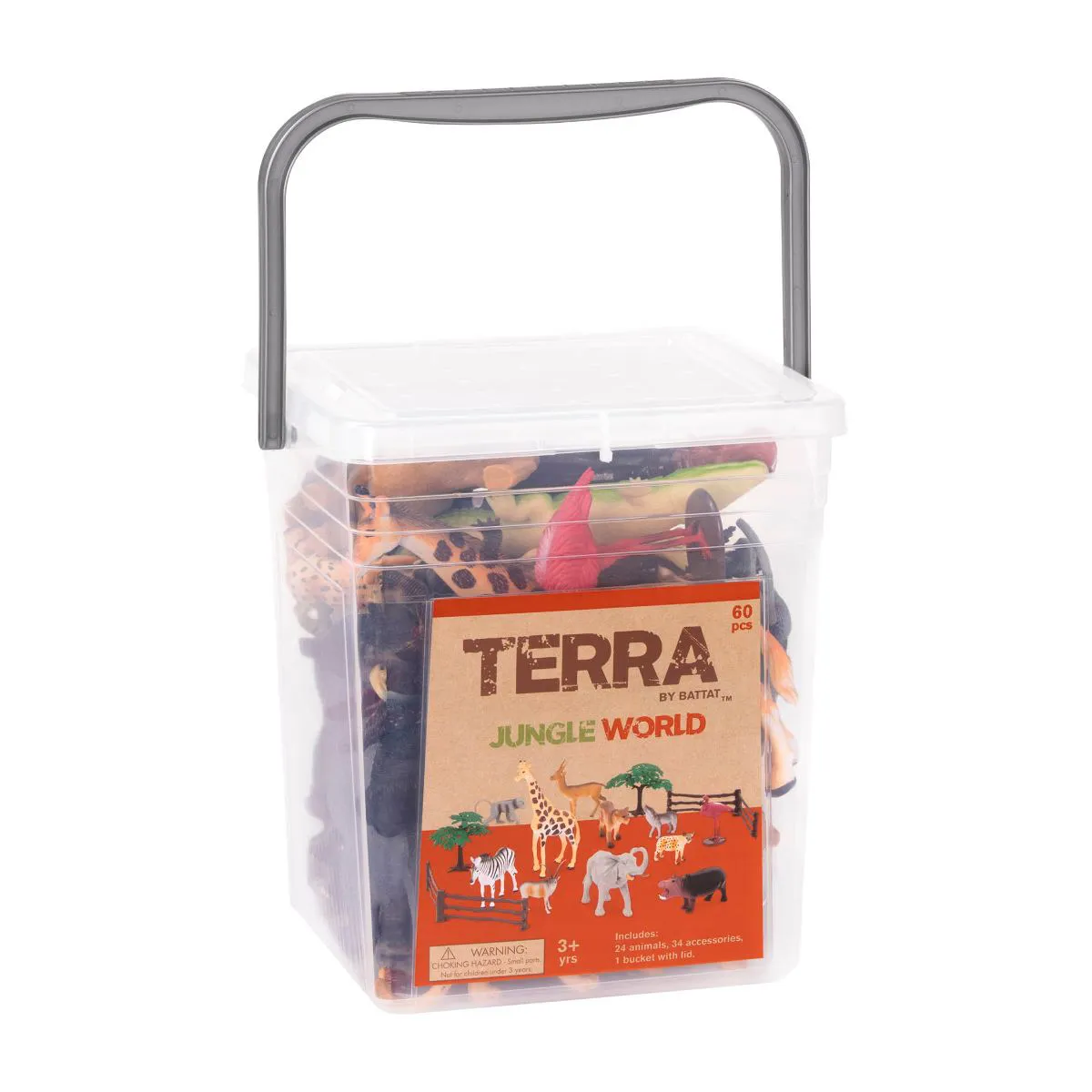 Terra - 60 Parça Büyük Oyun Seti - Safari Dünyası