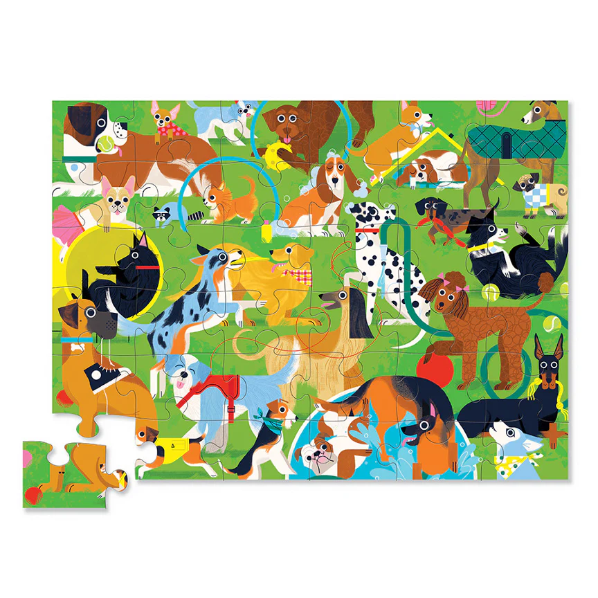 Crocodile Creek - Dekoratif Puzzle - 36 Parça - Eğlenceli Yavru Köpekler