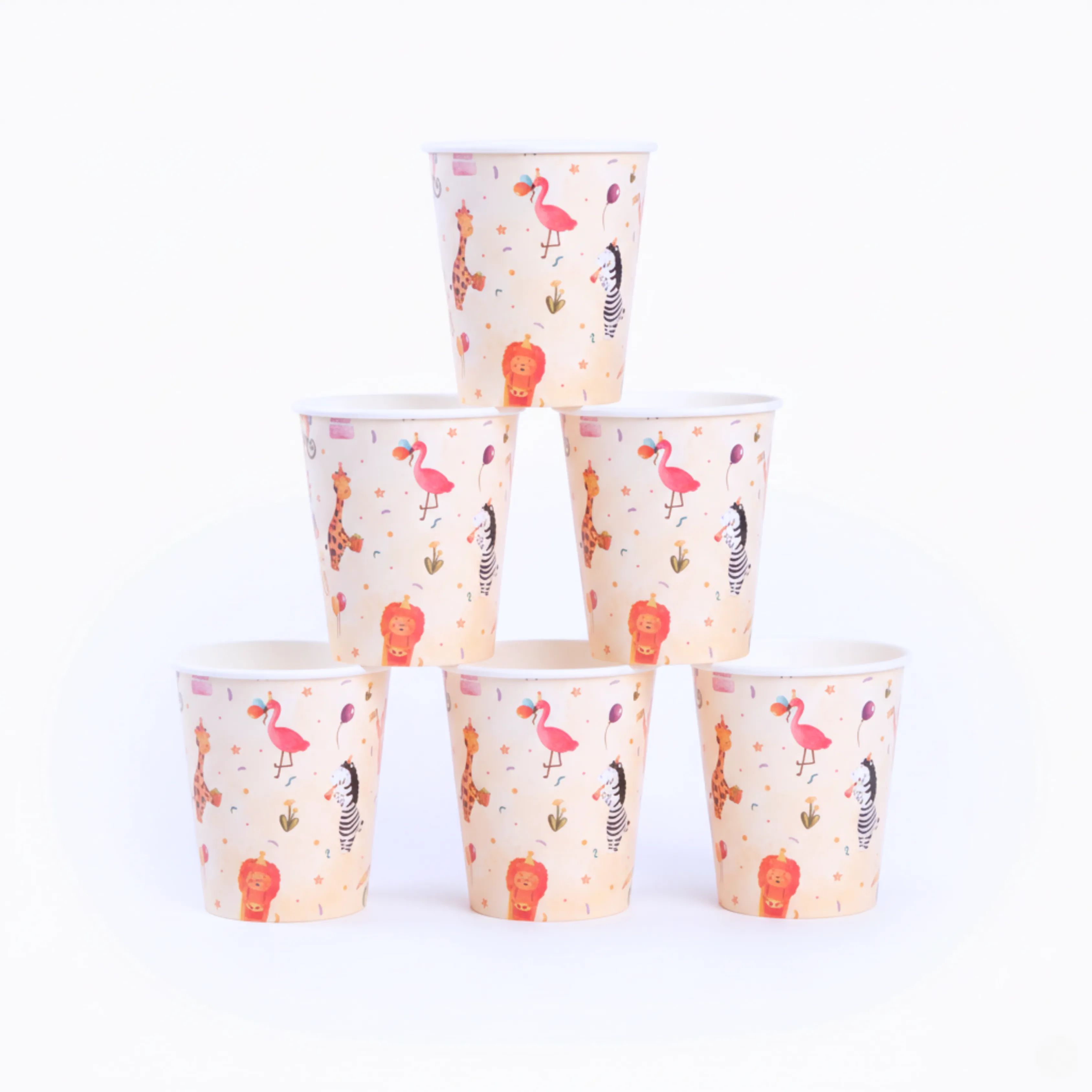Hayvanlar Bardak - Animals Character Cups - 8'li