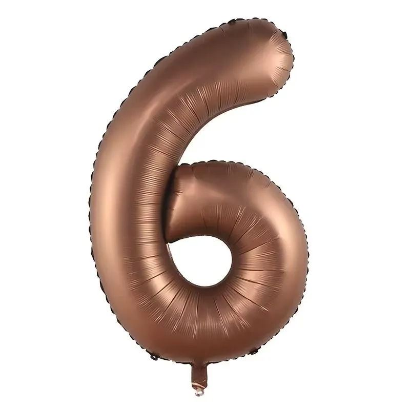 Forpus Kids - Kahverengi 6 Rakam Balonu 100 cm (40”)
