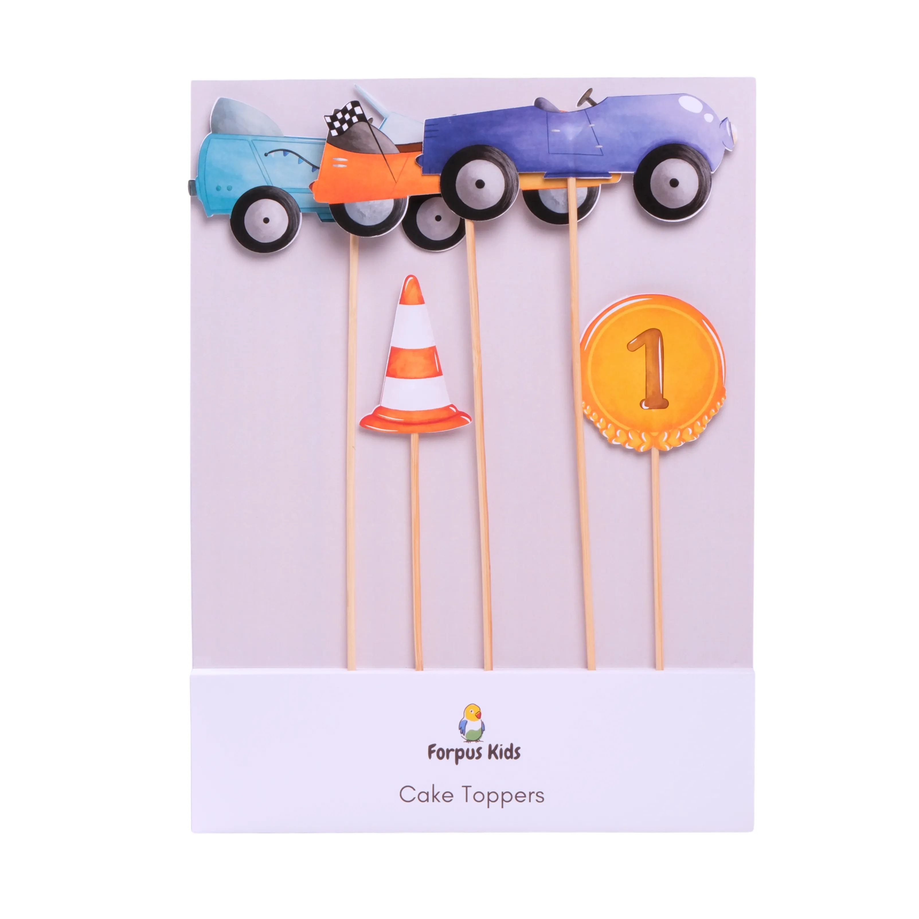 Arabalar Pasta Süsü Birincilik ve Koni - Cars Cake Topper First and Cone