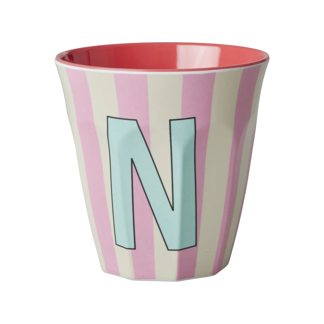Rice - Melamin Çizgili Bardak - Pembe N