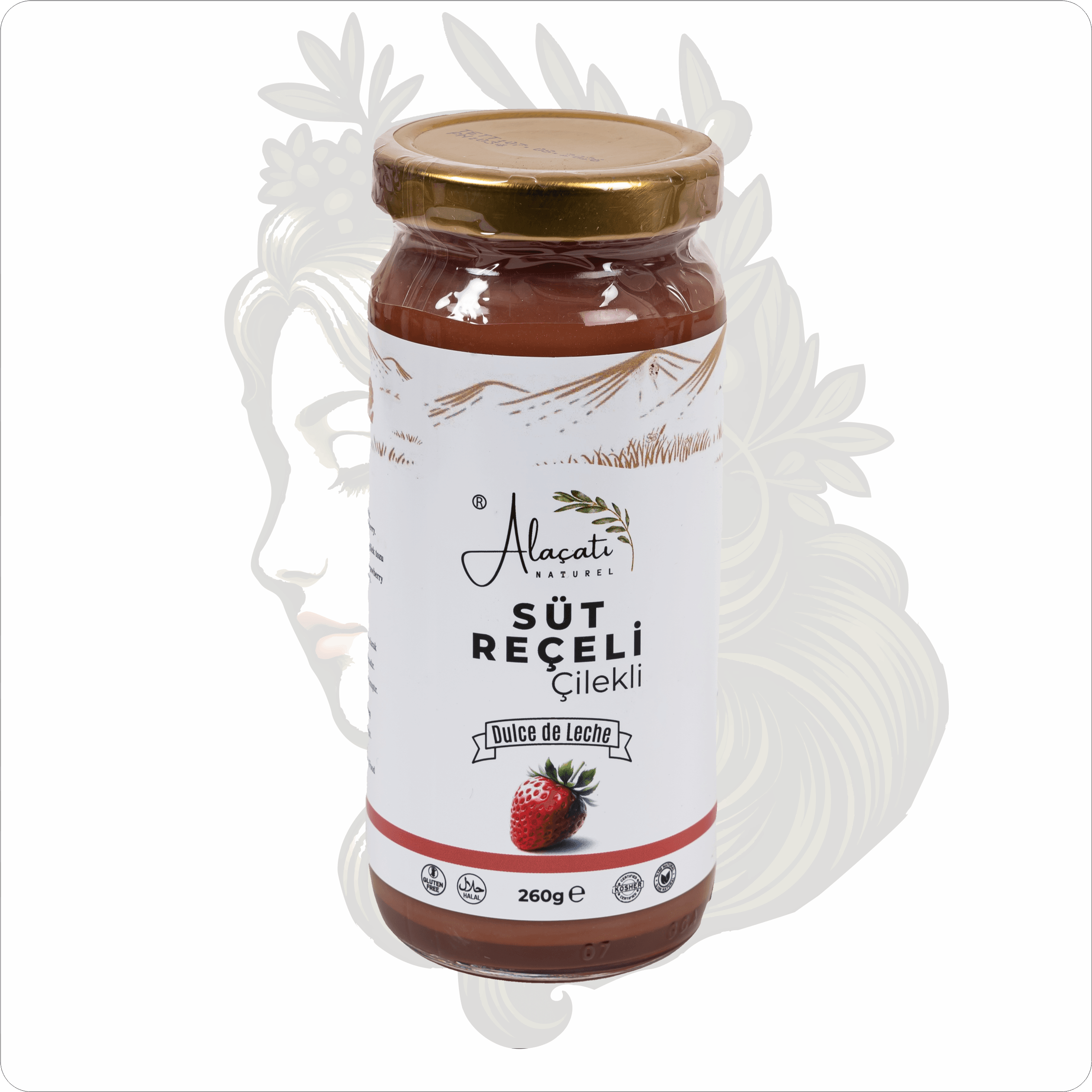 ALAÇATI NATUREL 260 GR ÇİLEKLİ SÜT REÇELİ