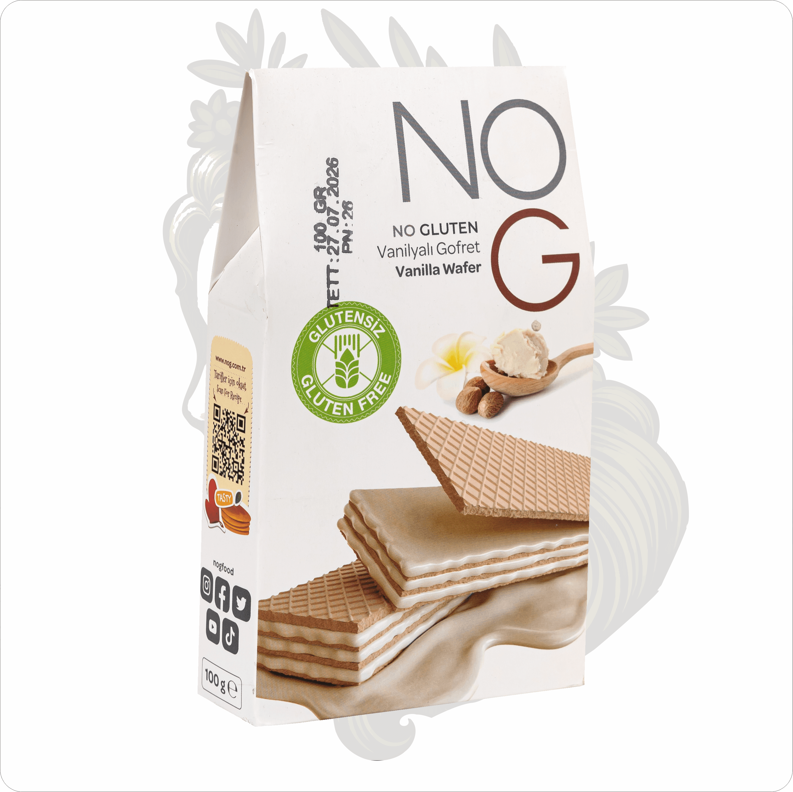 NOG GLUTENSİZ 100 GR VANİLYALI GOFRET