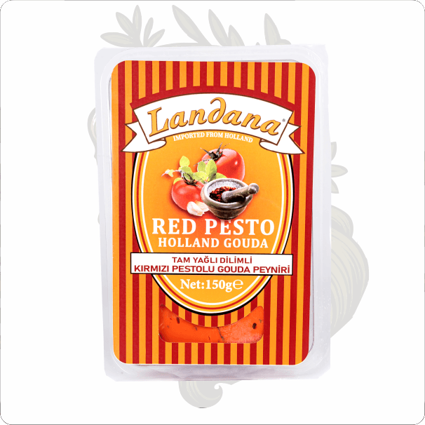 İTHAL LANDANA KIRMIZI  PESTO SOSLU GOUDA PEYNİRİ 150 GR