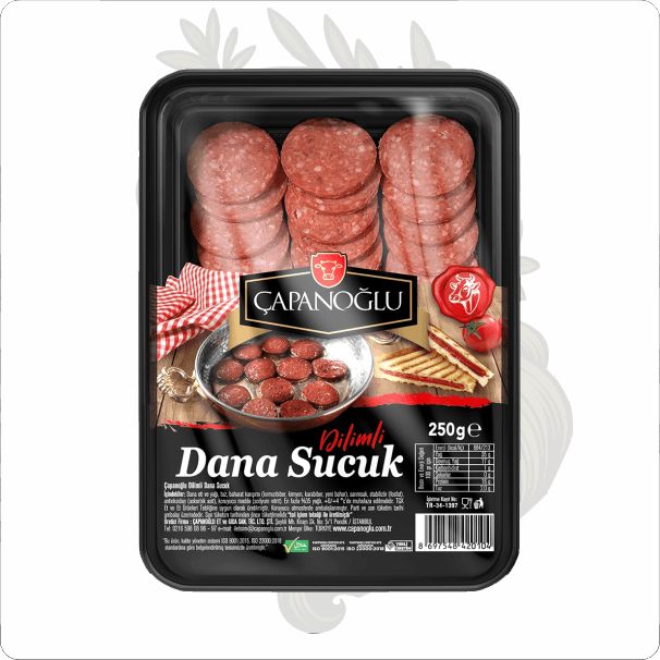 ÇAPANOĞLU 250 GR DİLİMLİ  SUCUK