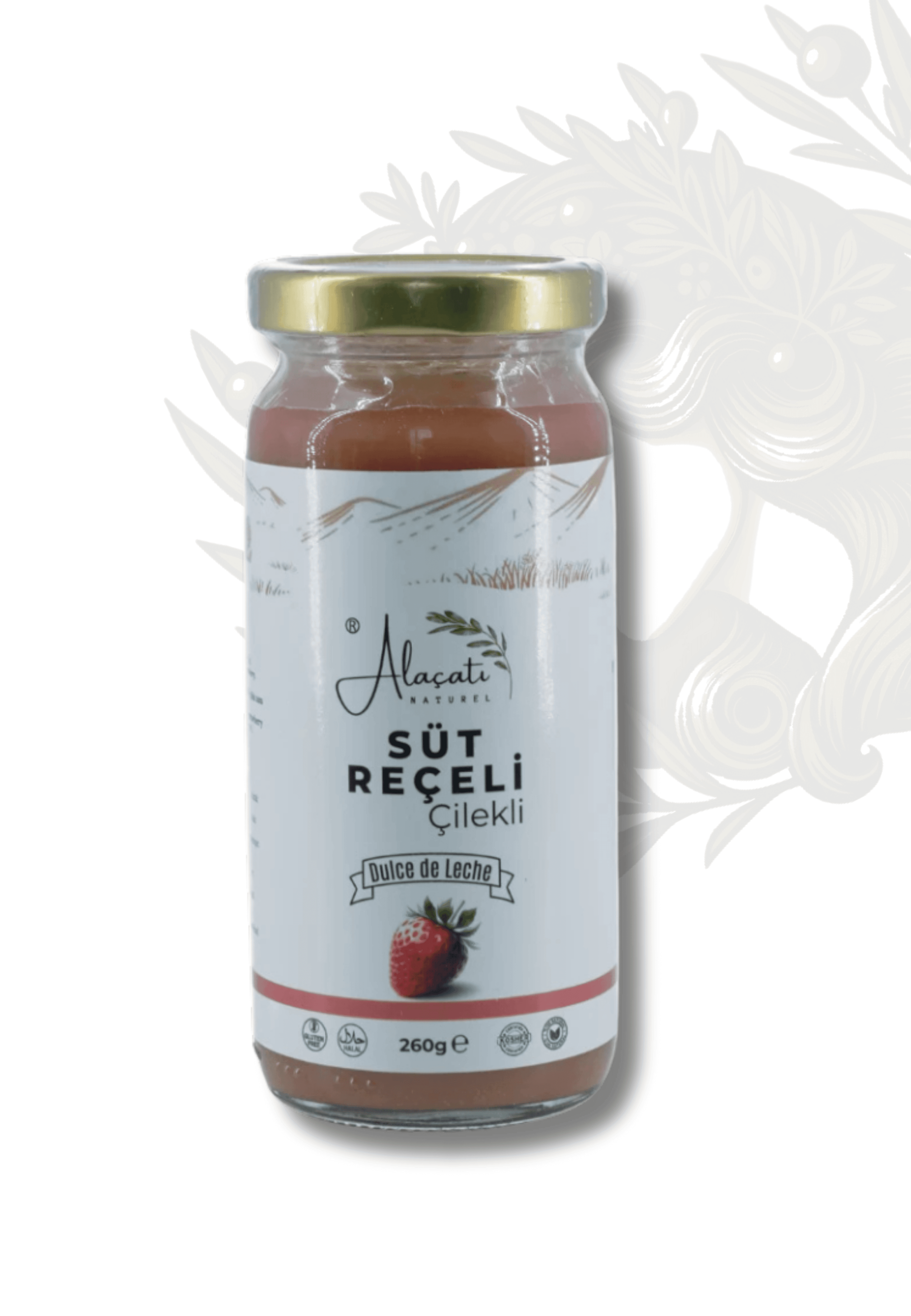 ALAÇATI NATUREL 260 GR ÇİLEKLİ SÜT REÇELİ