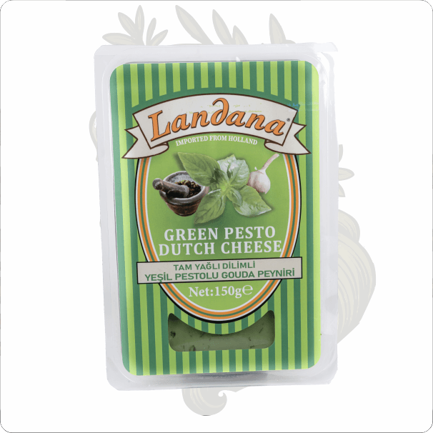 İTHAL LANDANA YEŞİL PESTO SOSLU GOUDA PEYNİRİ 150 GR
