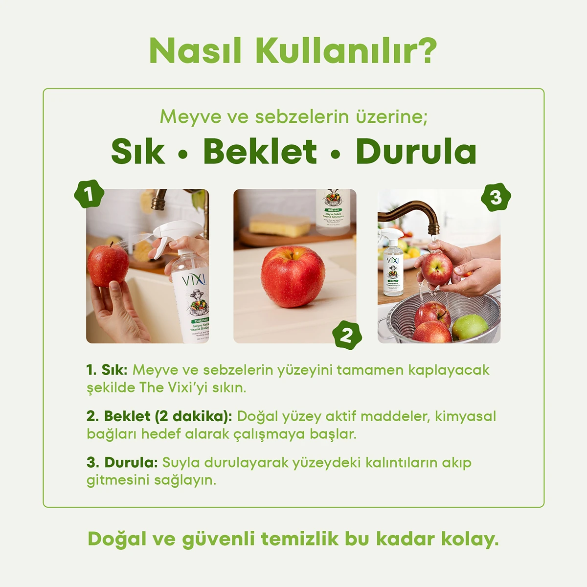 The Vixi Meyve & Sebze Yıkama Solüsyonu