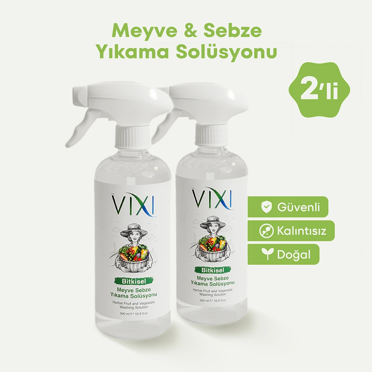 The Vixi Meyve Sebze Yıkama Solüsyonu 2'li