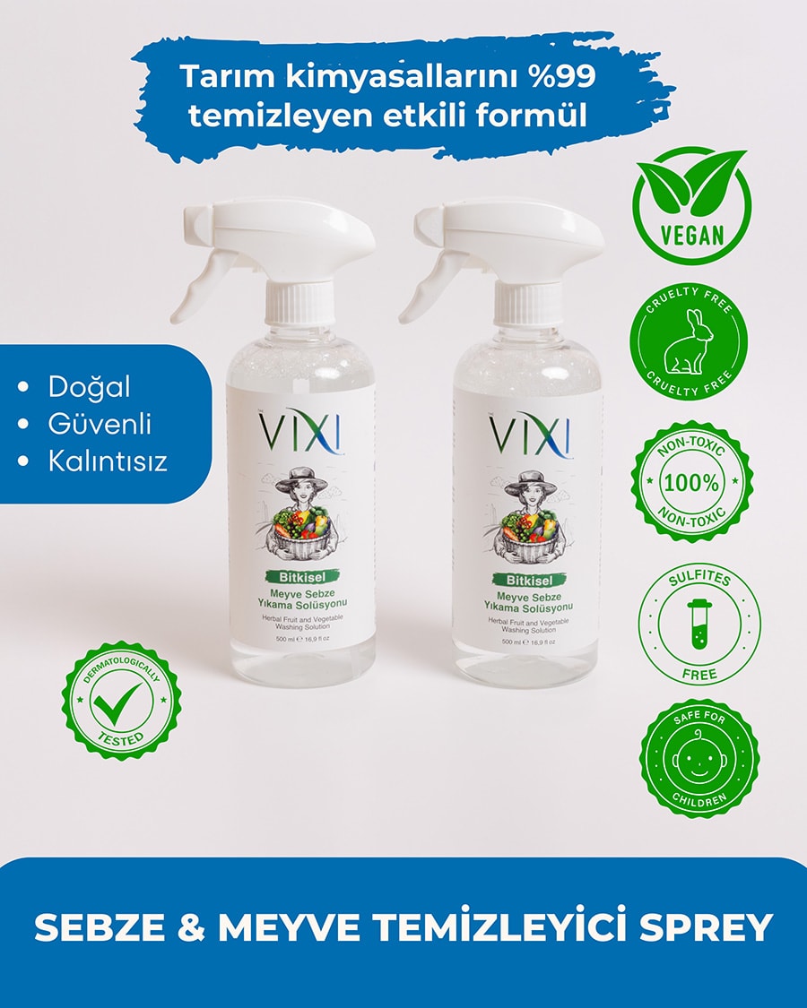 The Vixi Meyve Sebze Yıkama Solüsyonu 2'li