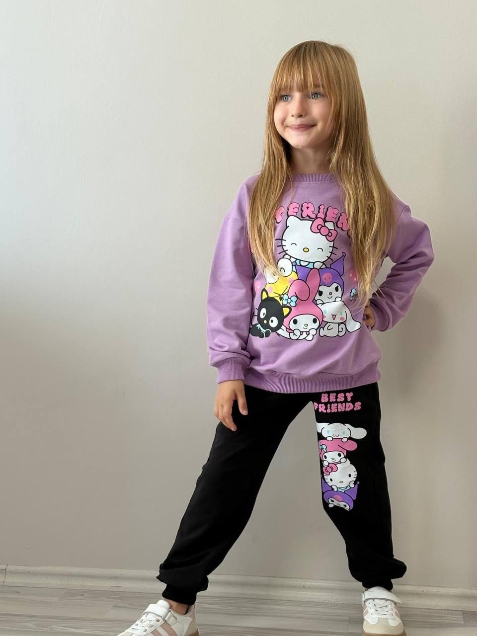 KROMİ/ Hello kitty baskılı kız takım 